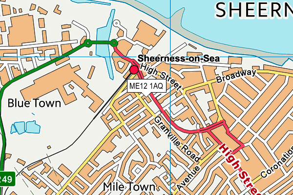 ME12 1AQ map - OS VectorMap District (Ordnance Survey)