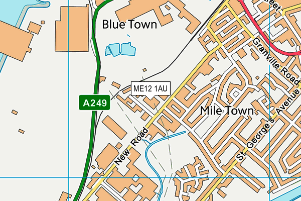 ME12 1AU map - OS VectorMap District (Ordnance Survey)