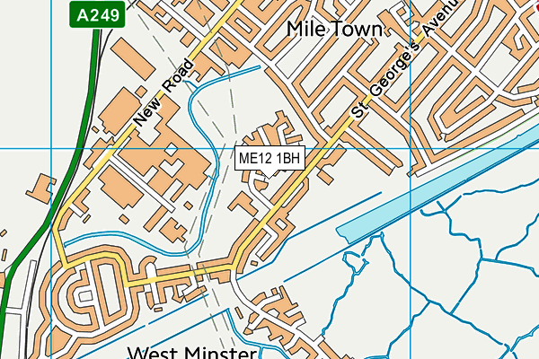ME12 1BH map - OS VectorMap District (Ordnance Survey) ME12 1BH map - OS VectorMap District (Ordnance Survey)