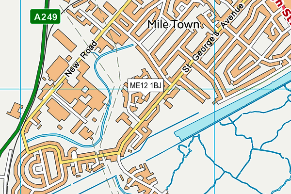 ME12 1BJ map - OS VectorMap District (Ordnance Survey) ME12 1BJ map - OS VectorMap District (Ordnance Survey)