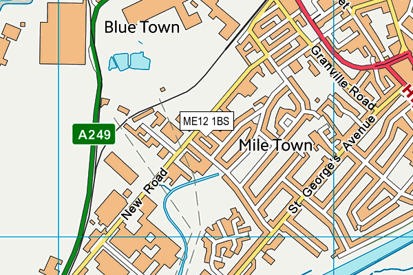 ME12 1BS map - OS VectorMap District (Ordnance Survey) ME12 1BS map - OS VectorMap District (Ordnance Survey)