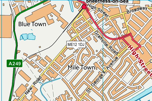 ME12 1DJ map - OS VectorMap District (Ordnance Survey) ME12 1DJ map - OS VectorMap District (Ordnance Survey)