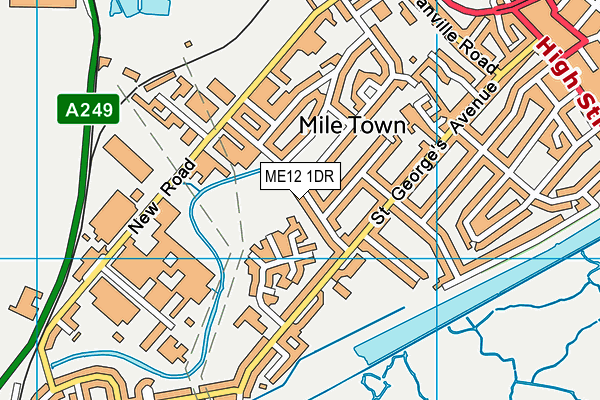 ME12 1DR map - OS VectorMap District (Ordnance Survey) ME12 1DR map - OS VectorMap District (Ordnance Survey)