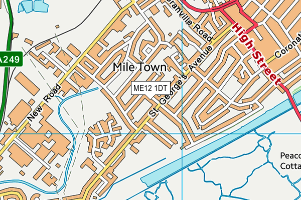 ME12 1DT map - OS VectorMap District (Ordnance Survey) ME12 1DT map - OS VectorMap District (Ordnance Survey)