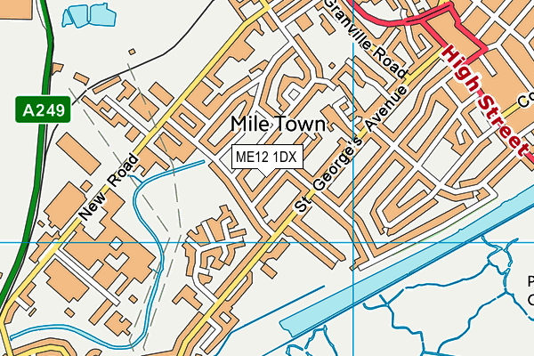 ME12 1DX map - OS VectorMap District (Ordnance Survey) ME12 1DX map - OS VectorMap District (Ordnance Survey)