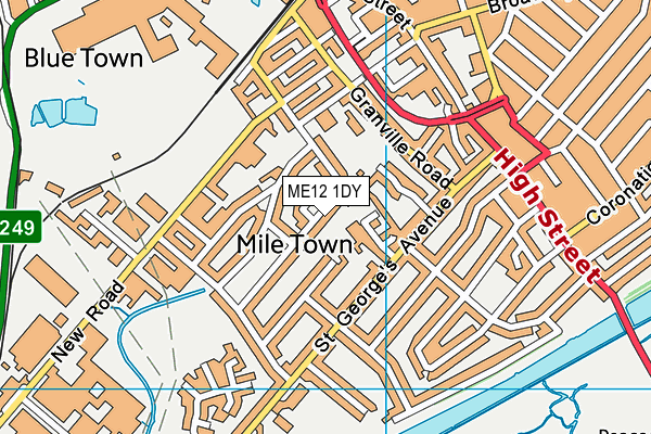 ME12 1DY map - OS VectorMap District (Ordnance Survey) ME12 1DY map - OS VectorMap District (Ordnance Survey)