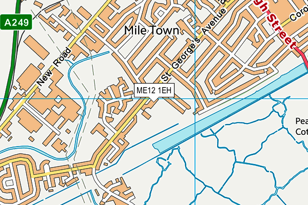 ME12 1EH map - OS VectorMap District (Ordnance Survey) ME12 1EH map - OS VectorMap District (Ordnance Survey)