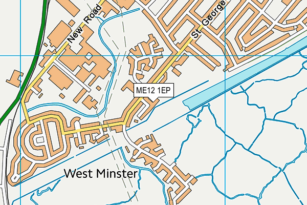 ME12 1EP map - OS VectorMap District (Ordnance Survey) ME12 1EP map - OS VectorMap District (Ordnance Survey)