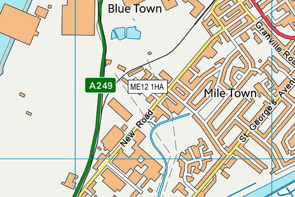 ME12 1HA map - OS VectorMap District (Ordnance Survey)
