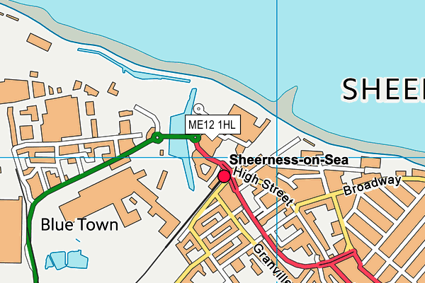 ME12 1HL map - OS VectorMap District (Ordnance Survey) ME12 1HL map - OS VectorMap District (Ordnance Survey)