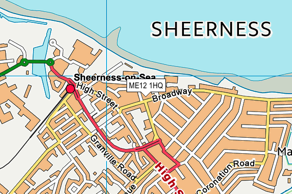 ME12 1HQ map - OS VectorMap District (Ordnance Survey) ME12 1HQ map - OS VectorMap District (Ordnance Survey)