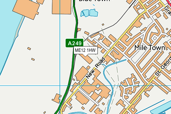 ME12 1HW map - OS VectorMap District (Ordnance Survey) ME12 1HW map - OS VectorMap District (Ordnance Survey)