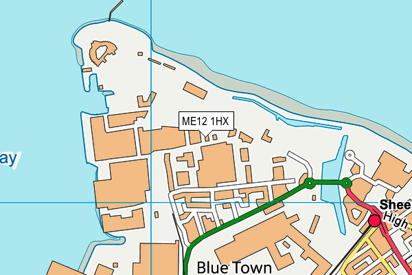 ME12 1HX map - OS VectorMap District (Ordnance Survey) ME12 1HX map - OS VectorMap District (Ordnance Survey)