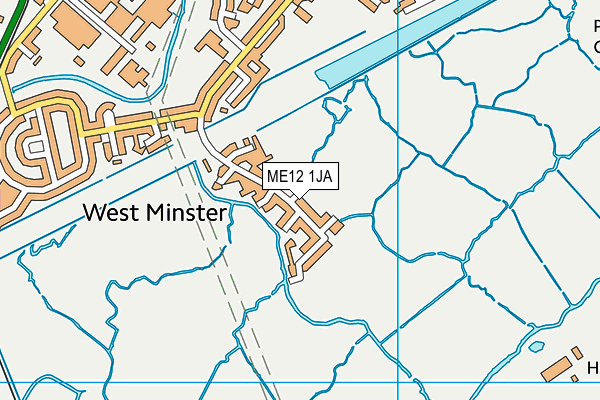 ME12 1JA map - OS VectorMap District (Ordnance Survey) ME12 1JA map - OS VectorMap District (Ordnance Survey)