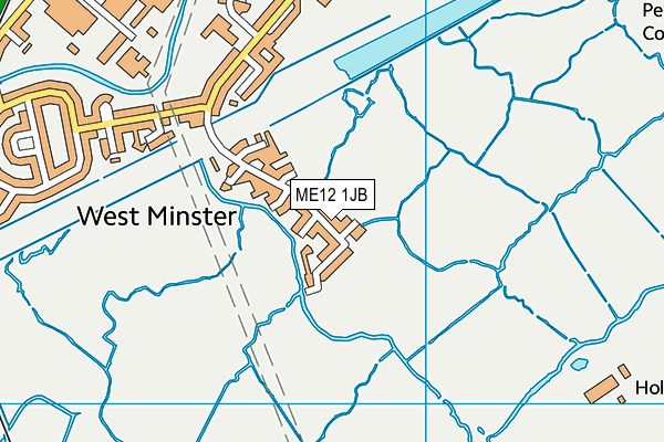 ME12 1JB map - OS VectorMap District (Ordnance Survey) ME12 1JB map - OS VectorMap District (Ordnance Survey)
