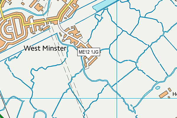 ME12 1JG map - OS VectorMap District (Ordnance Survey) ME12 1JG map - OS VectorMap District (Ordnance Survey)