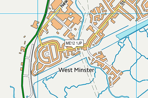 ME12 1JP map - OS VectorMap District (Ordnance Survey) ME12 1JP map - OS VectorMap District (Ordnance Survey)