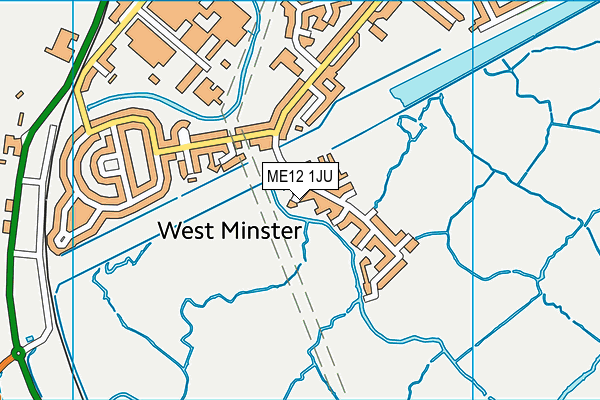 ME12 1JU map - OS VectorMap District (Ordnance Survey) ME12 1JU map - OS VectorMap District (Ordnance Survey)