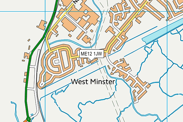 ME12 1JW map - OS VectorMap District (Ordnance Survey) ME12 1JW map - OS VectorMap District (Ordnance Survey)