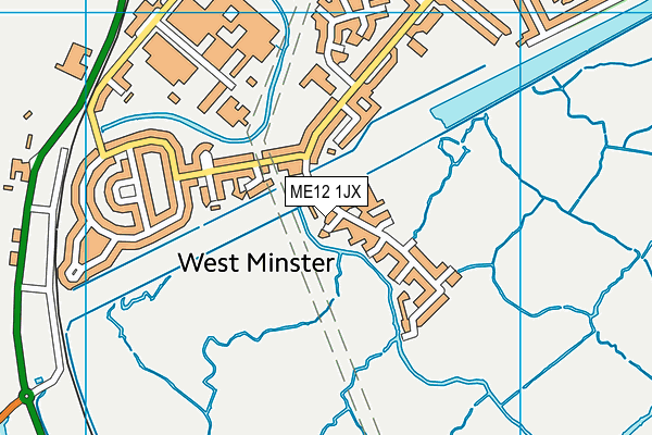 ME12 1JX map - OS VectorMap District (Ordnance Survey) ME12 1JX map - OS VectorMap District (Ordnance Survey)