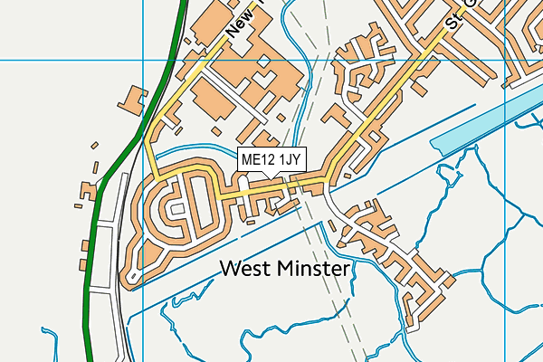 ME12 1JY map - OS VectorMap District (Ordnance Survey) ME12 1JY map - OS VectorMap District (Ordnance Survey)