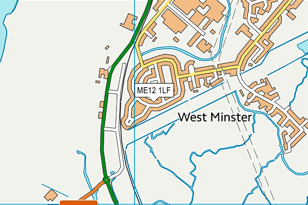 ME12 1LF map - OS VectorMap District (Ordnance Survey) ME12 1LF map - OS VectorMap District (Ordnance Survey)