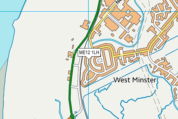 ME12 1LH map - OS VectorMap District (Ordnance Survey) ME12 1LH map - OS VectorMap District (Ordnance Survey)