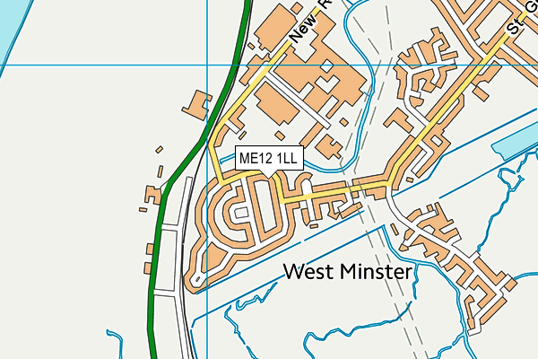ME12 1LL map - OS VectorMap District (Ordnance Survey) ME12 1LL map - OS VectorMap District (Ordnance Survey)