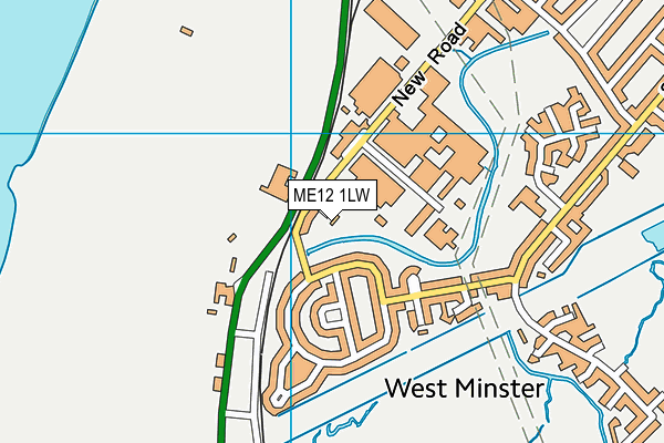 ME12 1LW map - OS VectorMap District (Ordnance Survey) ME12 1LW map - OS VectorMap District (Ordnance Survey)