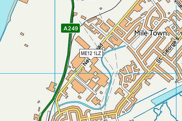 ME12 1LZ map - OS VectorMap District (Ordnance Survey) ME12 1LZ map - OS VectorMap District (Ordnance Survey)