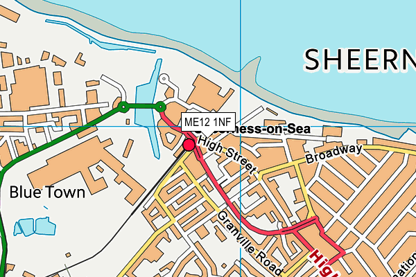 ME12 1NF map - OS VectorMap District (Ordnance Survey) ME12 1NF map - OS VectorMap District (Ordnance Survey)