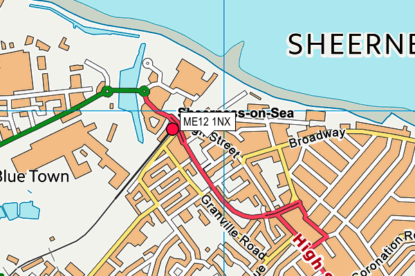 ME12 1NX map - OS VectorMap District (Ordnance Survey)