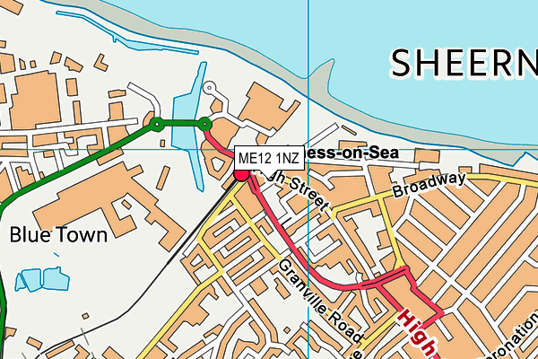 ME12 1NZ map - OS VectorMap District (Ordnance Survey)