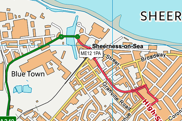 ME12 1PA map - OS VectorMap District (Ordnance Survey) ME12 1PA map - OS VectorMap District (Ordnance Survey)