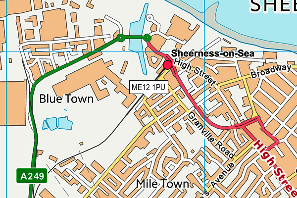 ME12 1PU map - OS VectorMap District (Ordnance Survey) ME12 1PU map - OS VectorMap District (Ordnance Survey)