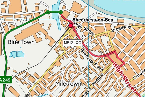 ME12 1QG map - OS VectorMap District (Ordnance Survey)
