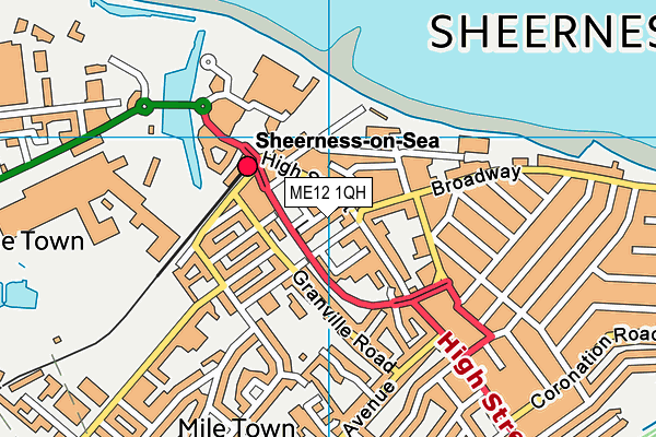 ME12 1QH map - OS VectorMap District (Ordnance Survey) ME12 1QH map - OS VectorMap District (Ordnance Survey)