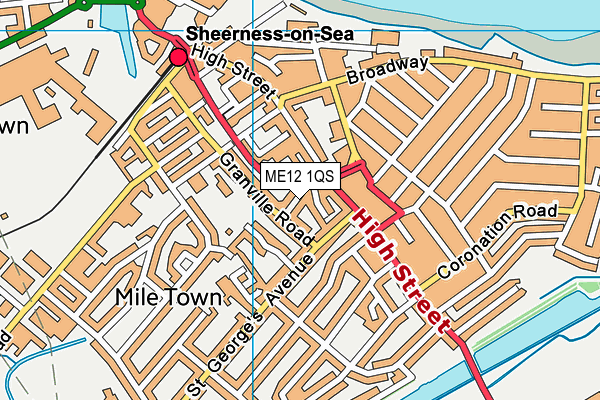 ME12 1QS map - OS VectorMap District (Ordnance Survey) ME12 1QS map - OS VectorMap District (Ordnance Survey)