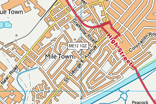 ME12 1QZ map - OS VectorMap District (Ordnance Survey) ME12 1QZ map - OS VectorMap District (Ordnance Survey)