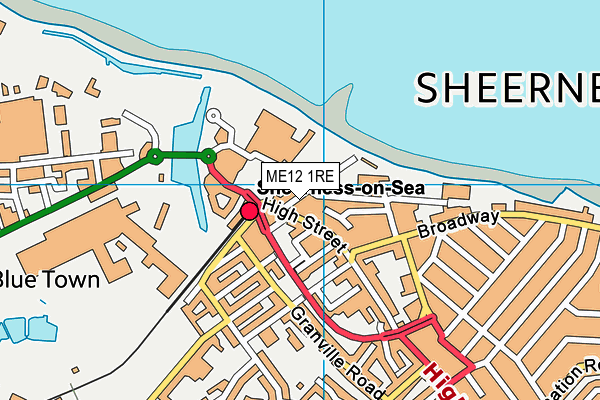 ME12 1RE map - OS VectorMap District (Ordnance Survey) ME12 1RE map - OS VectorMap District (Ordnance Survey)