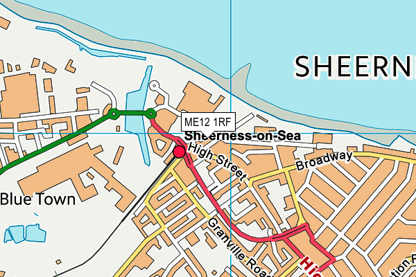 ME12 1RF map - OS VectorMap District (Ordnance Survey) ME12 1RF map - OS VectorMap District (Ordnance Survey)