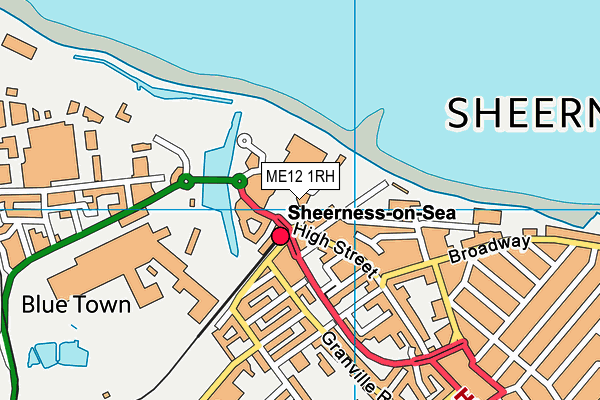 ME12 1RH map - OS VectorMap District (Ordnance Survey) ME12 1RH map - OS VectorMap District (Ordnance Survey)