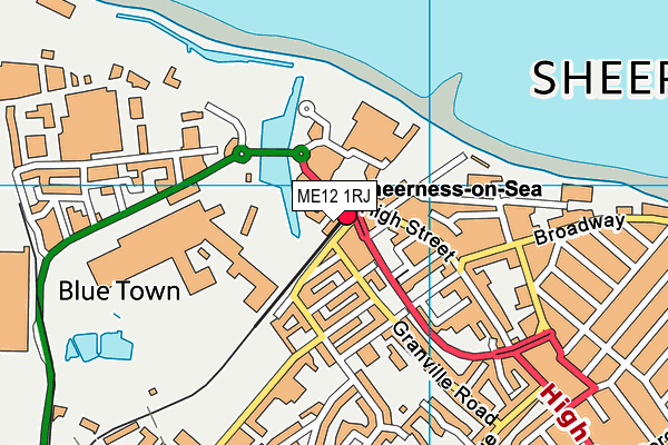 ME12 1RJ map - OS VectorMap District (Ordnance Survey) ME12 1RJ map - OS VectorMap District (Ordnance Survey)