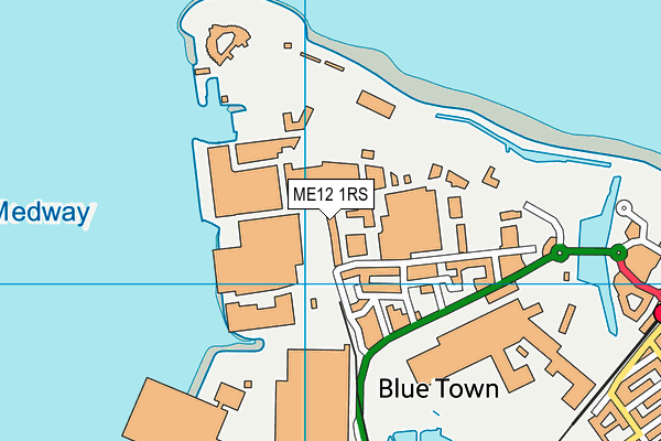 ME12 1RS map - OS VectorMap District (Ordnance Survey) ME12 1RS map - OS VectorMap District (Ordnance Survey)