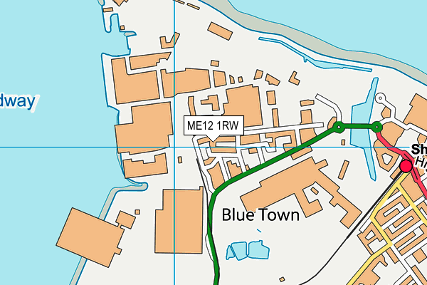 ME12 1RW map - OS VectorMap District (Ordnance Survey) ME12 1RW map - OS VectorMap District (Ordnance Survey)