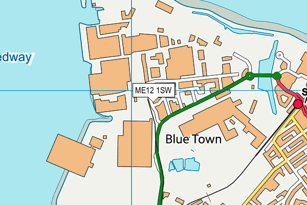 ME12 1SW map - OS VectorMap District (Ordnance Survey) ME12 1SW map - OS VectorMap District (Ordnance Survey)