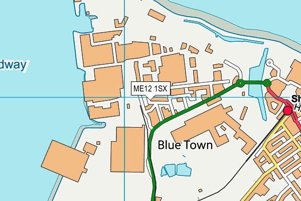 ME12 1SX map - OS VectorMap District (Ordnance Survey) ME12 1SX map - OS VectorMap District (Ordnance Survey)