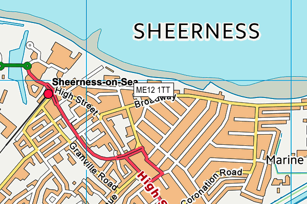 ME12 1TT map - OS VectorMap District (Ordnance Survey) ME12 1TT map - OS VectorMap District (Ordnance Survey)