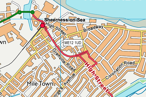 ME12 1UD map - OS VectorMap District (Ordnance Survey) ME12 1UD map - OS VectorMap District (Ordnance Survey)