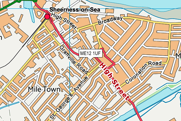 ME12 1UF map - OS VectorMap District (Ordnance Survey) ME12 1UF map - OS VectorMap District (Ordnance Survey)